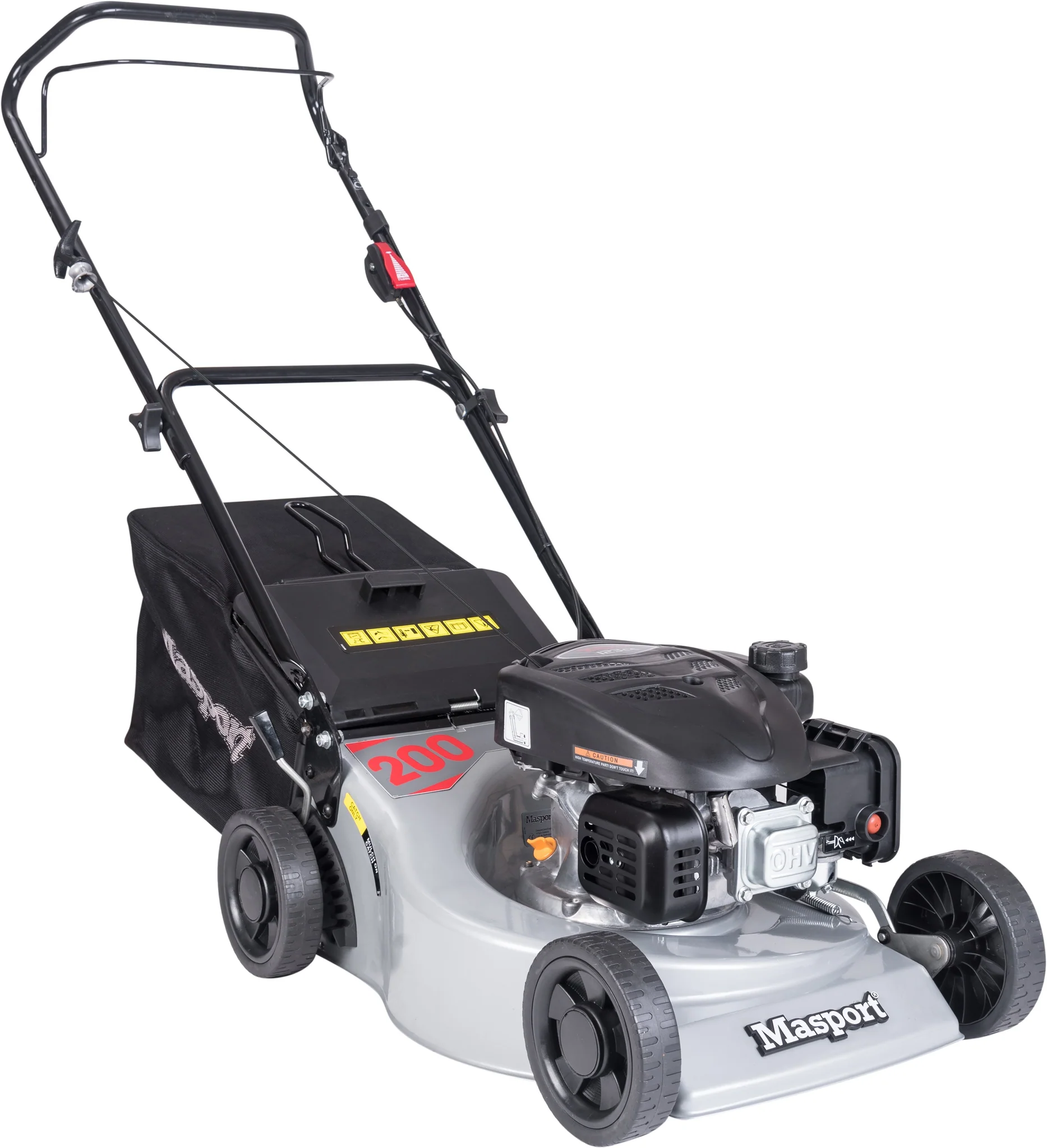 Masport 200 ST L 18" Petrol Lawnmower - 123cc Loncin Engine, Steel Deck & Quickcut Blades